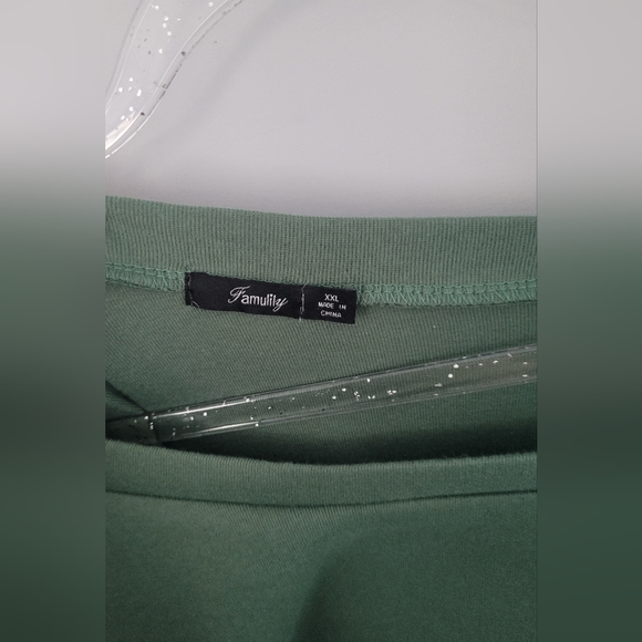 Casual Fall Green Cold Shoulder Long Sleeve Side Knot Top … - Picture 10 of 10